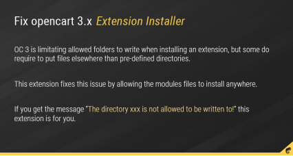 Fix OC 3.x Extension Installer
