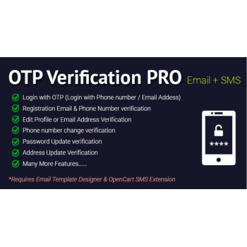 Código de verificação OTP PRO para OpenCart Código de verificação OTP PRO para OpenCart