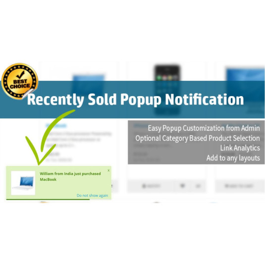 Acabado de adquirir - Alerta pop-up